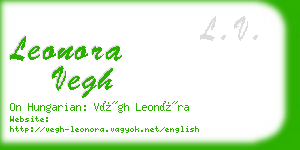 leonora vegh business card